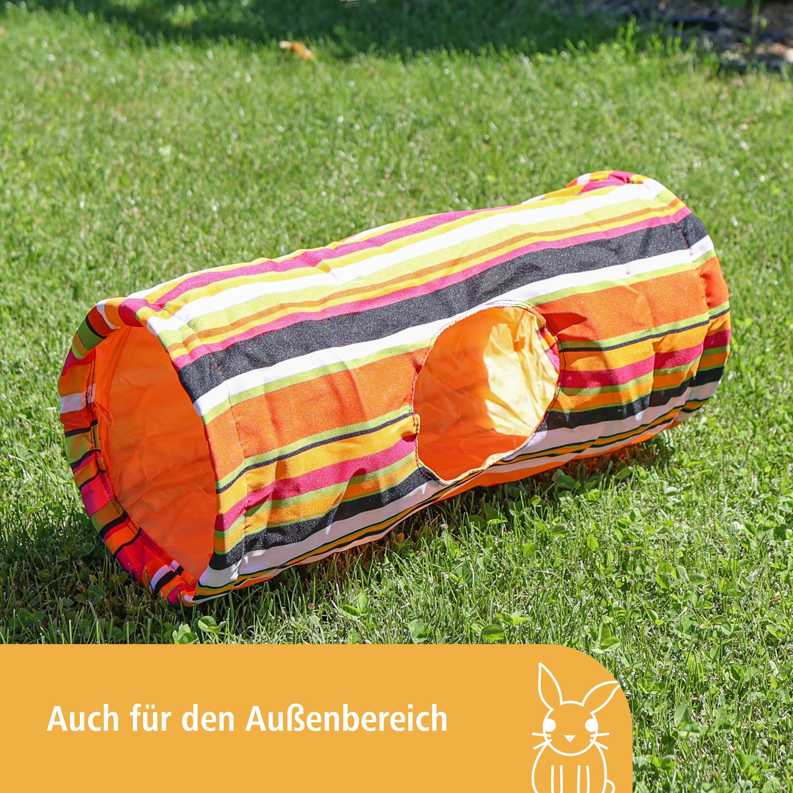 kerbl-pet-rascheltunnel-spieltunnel-orange-60-cm-25-cm-nylon image 2