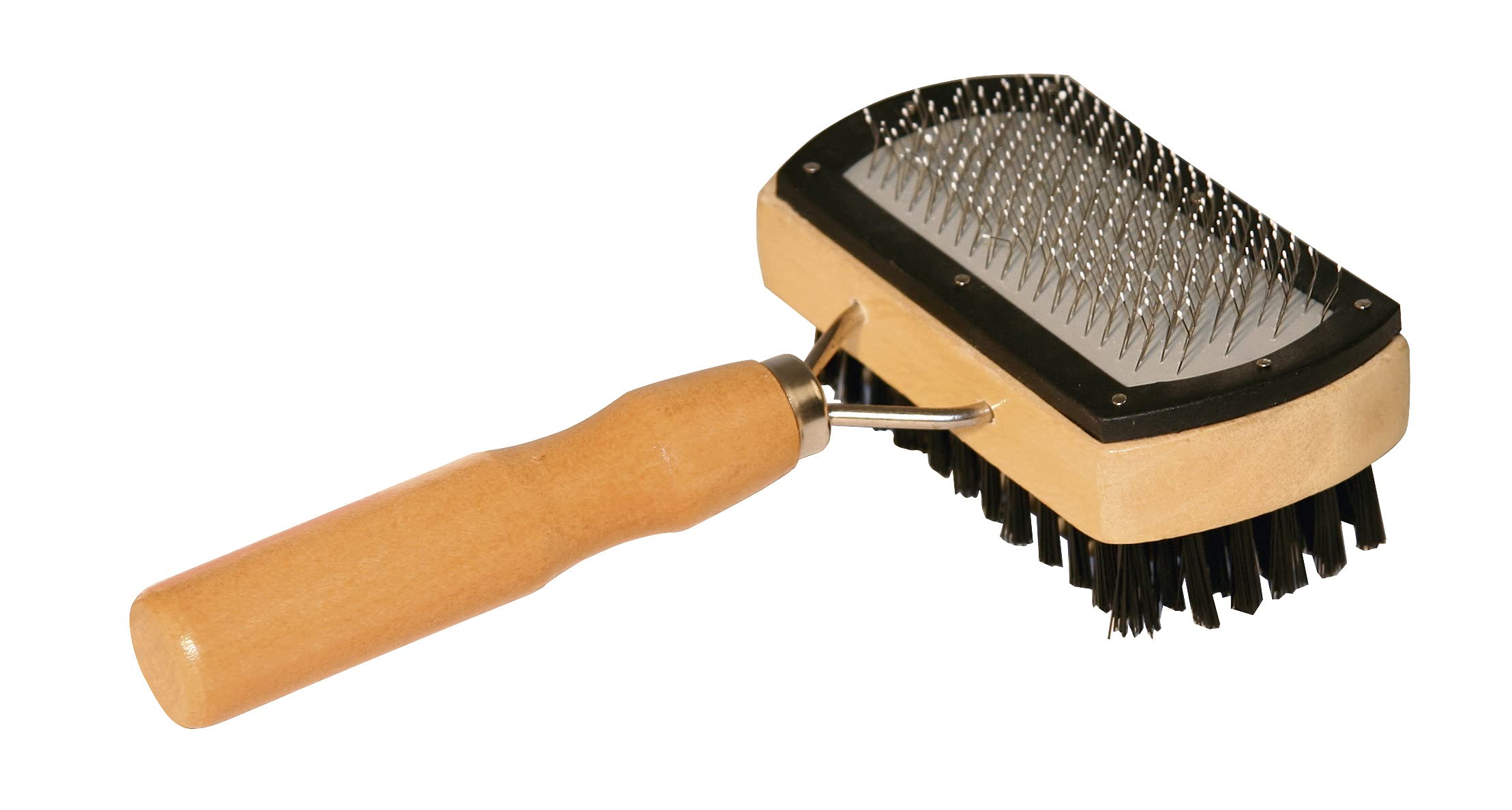 kerbl-pet-basic-care-zupfb-rste-doppelt-17-x-10-cm-holz-antistatisch image 1