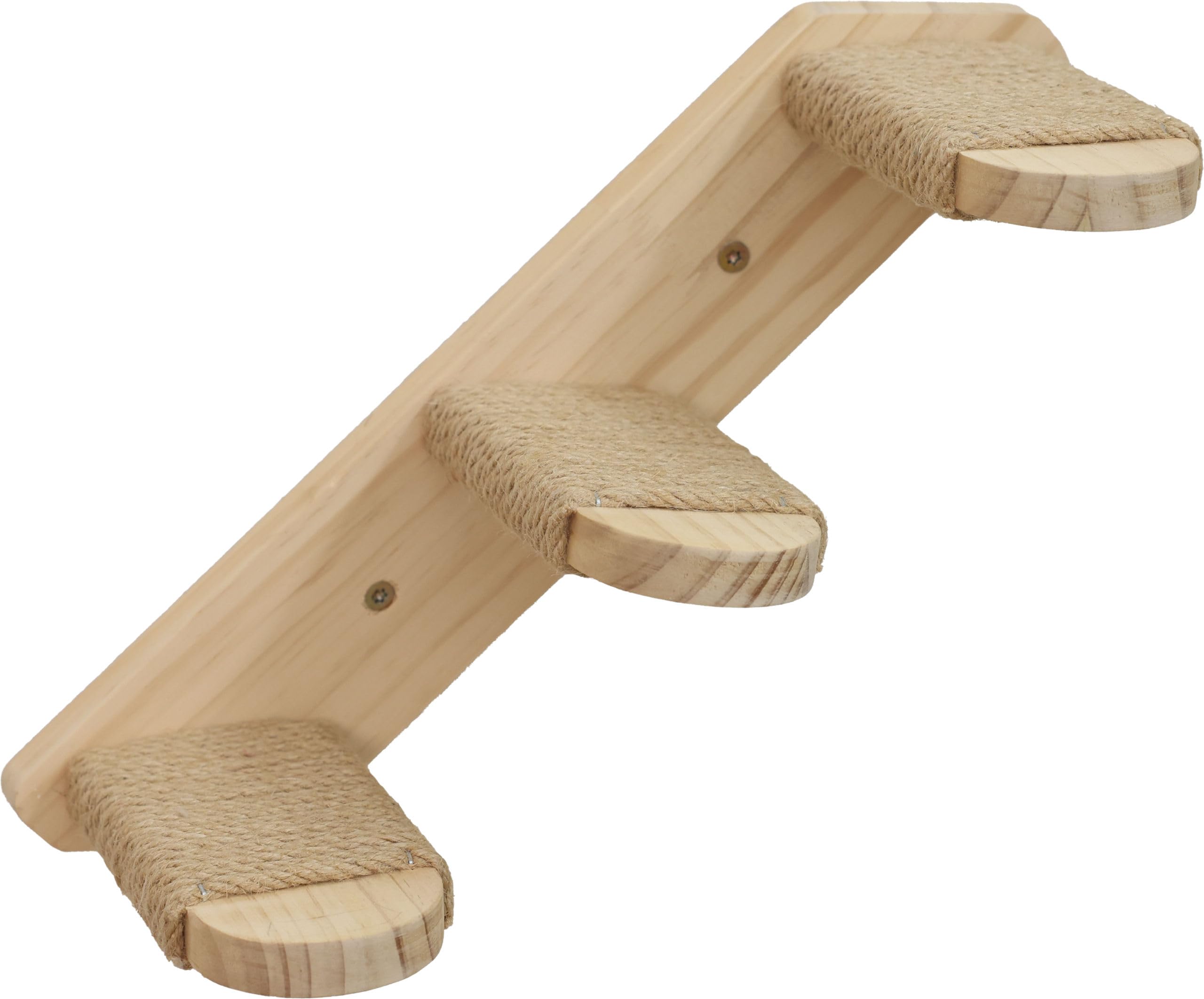 kerbl-pet-katzenleiter-timber-natur-holz-mit-jute-38-x-16-5-cm-bis-6-kg image 1
