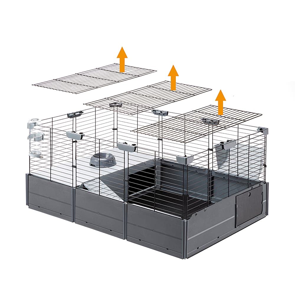 ferplast-multipla-modularer-k-fig-f-r-kaninchen-und-meerschweinchen-107-5-x-72-x image 4