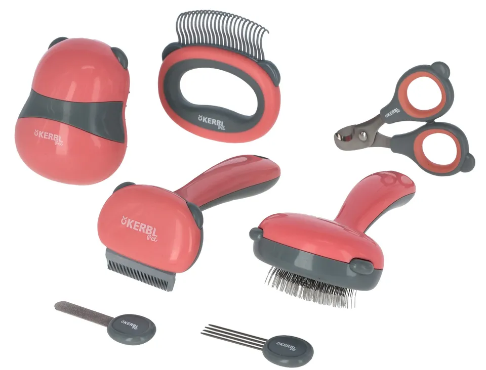 kerbl-pet-katzen-grooming-set-7-teilig-f-r-fell-und-krallenpflege image 1