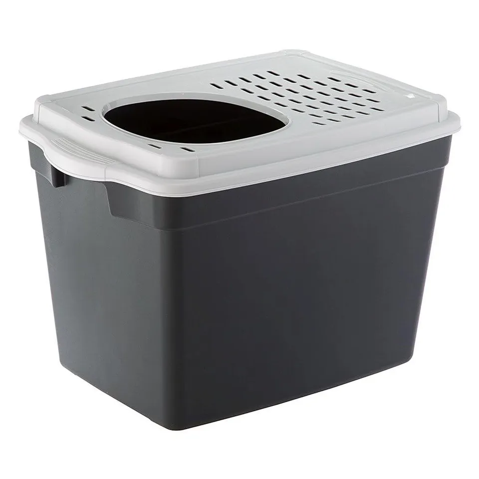 ferplast-jumpy-katzentoilette-mit-top-einstieg-38-8-x-57-5-x-39-cm-schwarz image 1