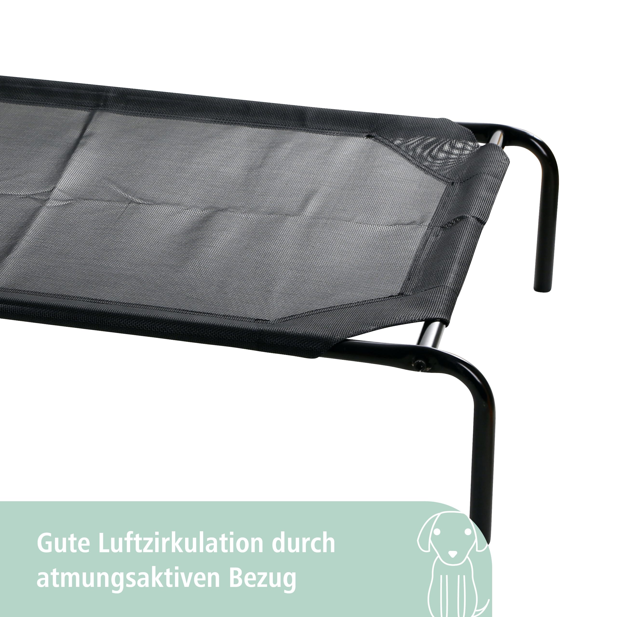 kerbl-pet-hundeliege-vacation-schwarz-107-x-65-x-20-cm-erh-htes-hundebett image 3