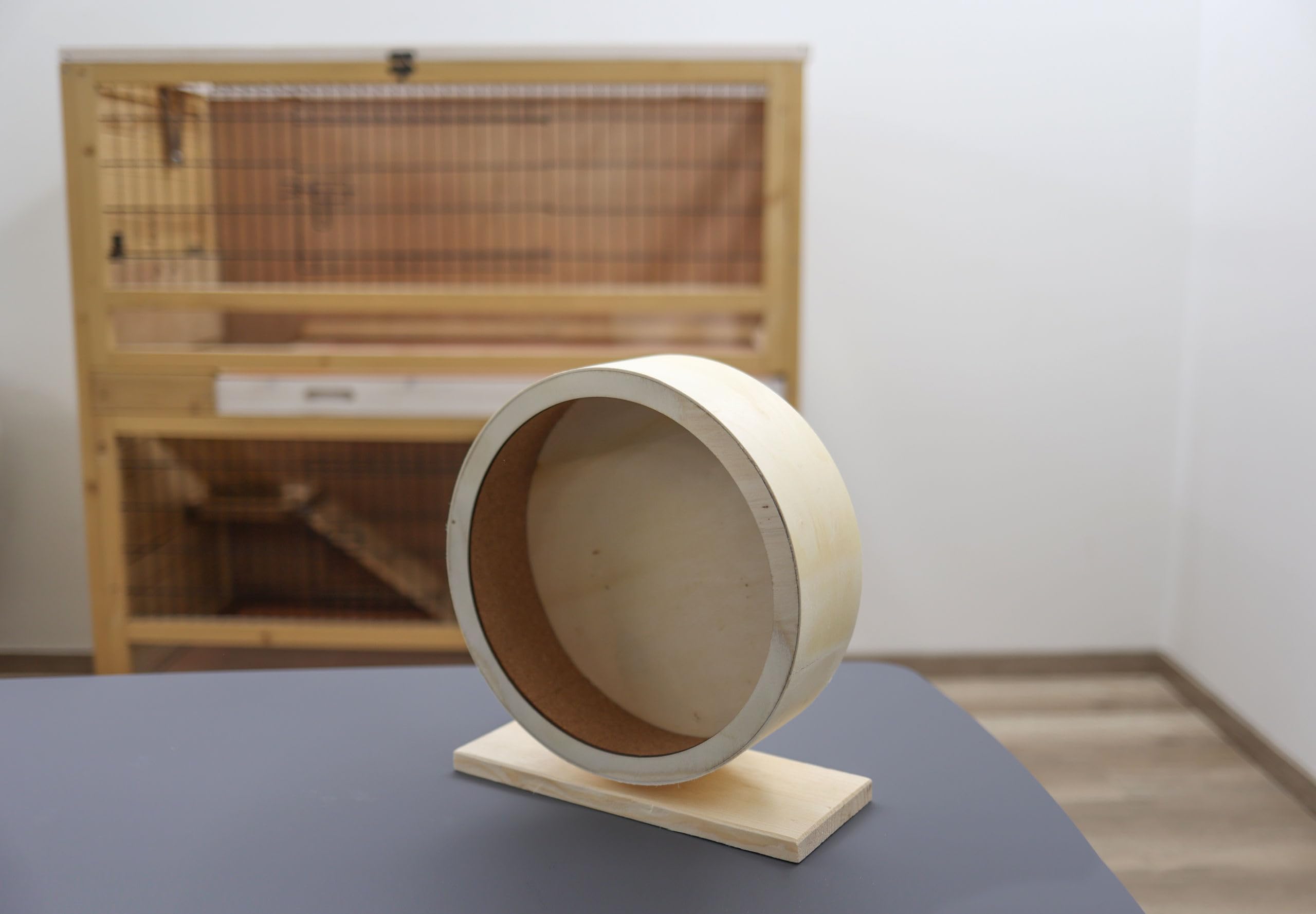kerbl-pet-hamsterlaufrad-holz-29-cm-mit-korklauffl-che-geschlossen image 3