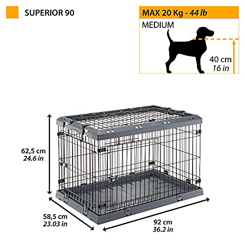 ferplast-superior-90-faltbarer-metallk-fig-f-r-mittelgro-e-hunde-92-x-58-5-x-h-6 image 8