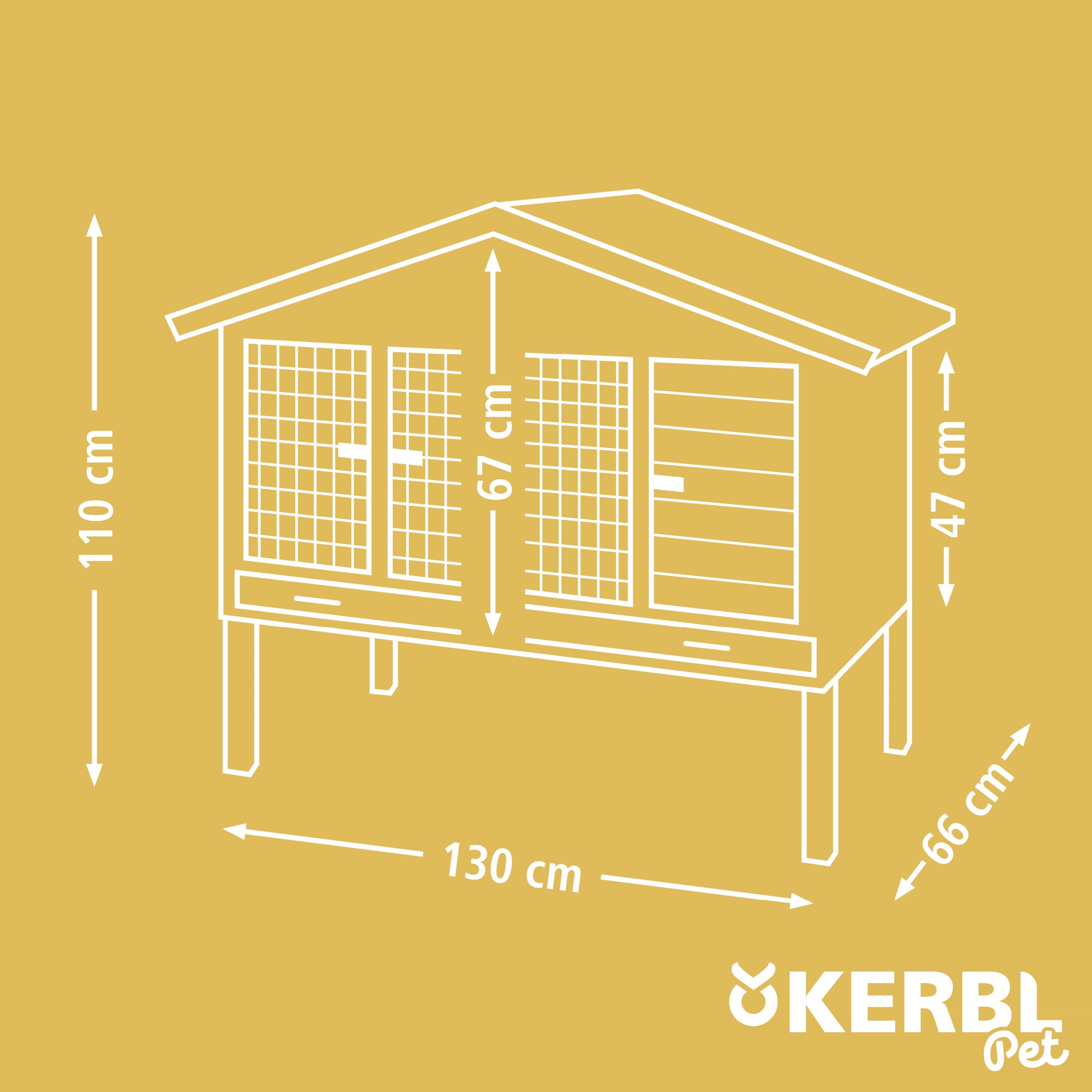 kerbl-pet-nagerstall-4-season-superior-kleintierstall-130x66x110cm-holz image 7