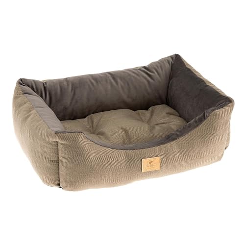 ferplast-chester-60-hundebett-katzenbett-sofa-braun-tweed-samt-66-x-50-x-h-20-cm image 3