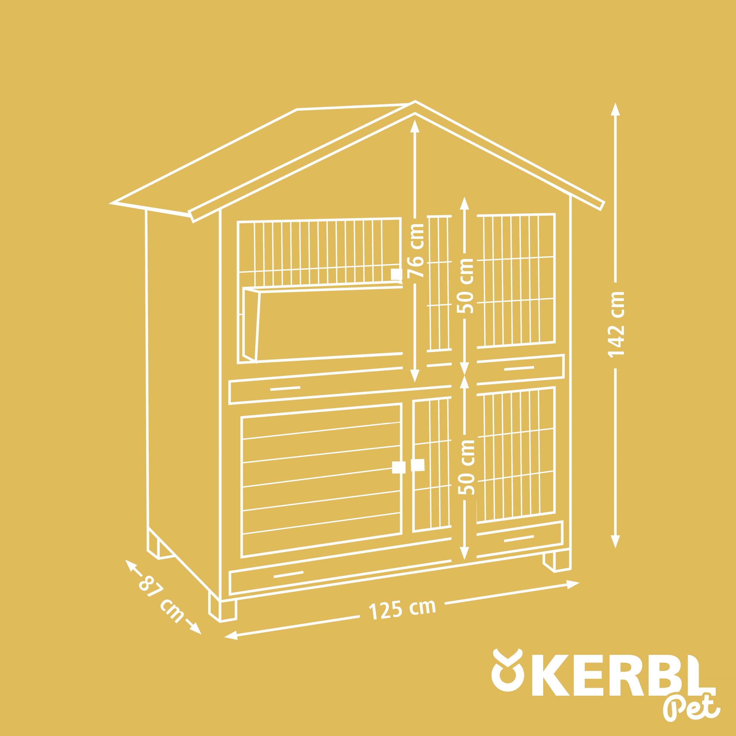 kerbl-nagerstall-s-dtirol-81725-holz-125-x-87-x-142-cm-2-ebenen image 7
