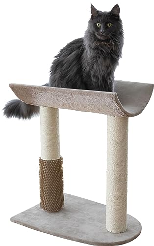 kerbl-pet-kratzbaum-ambiance-taupe-49x35x56-cm-kleiner-kratzbaum-mit-massagebors image 8