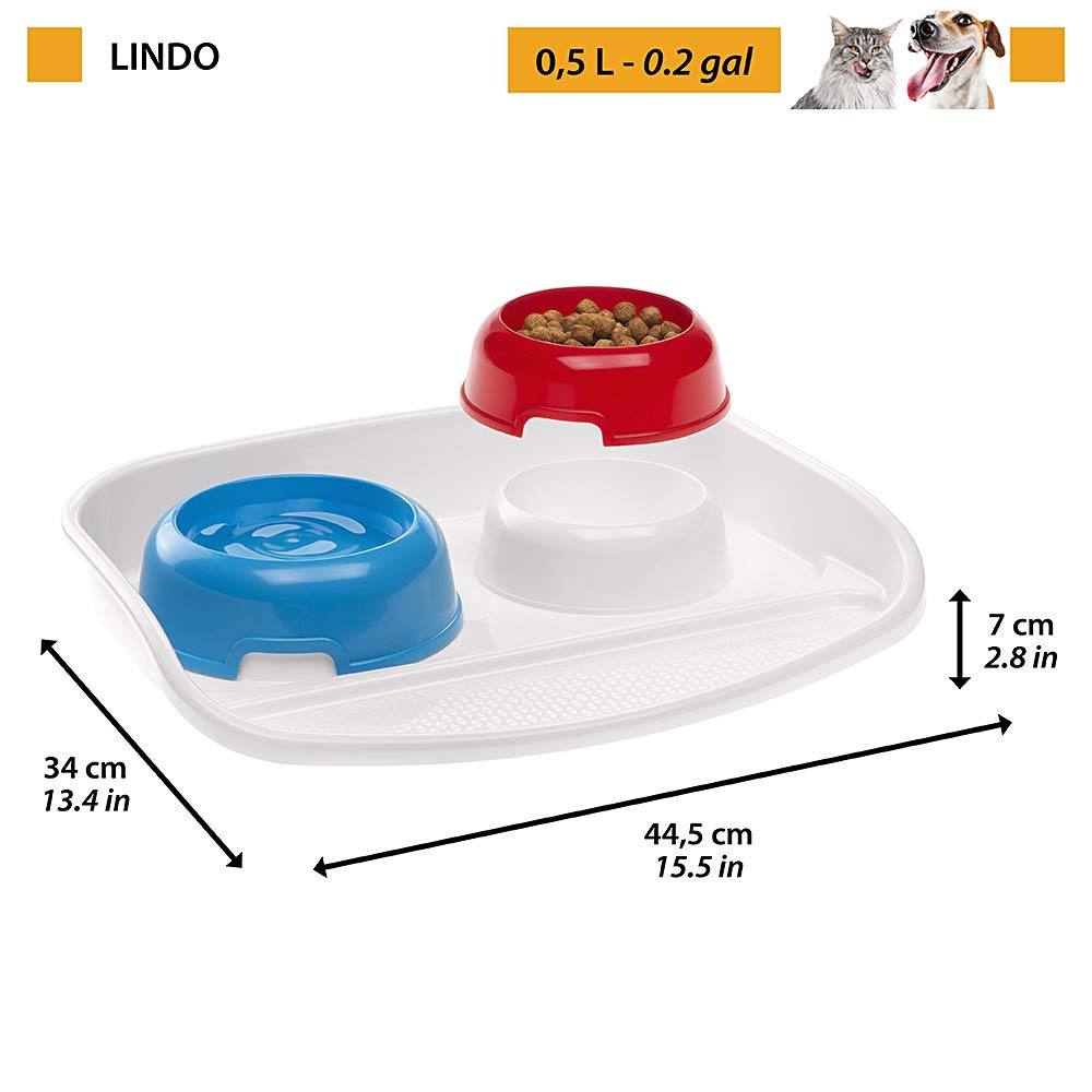 ferplast-lindo-doppelnapf-f-r-hunde-und-katzen-44-5-x-34-x-h-7-cm-rot-2-n-pfe image 7