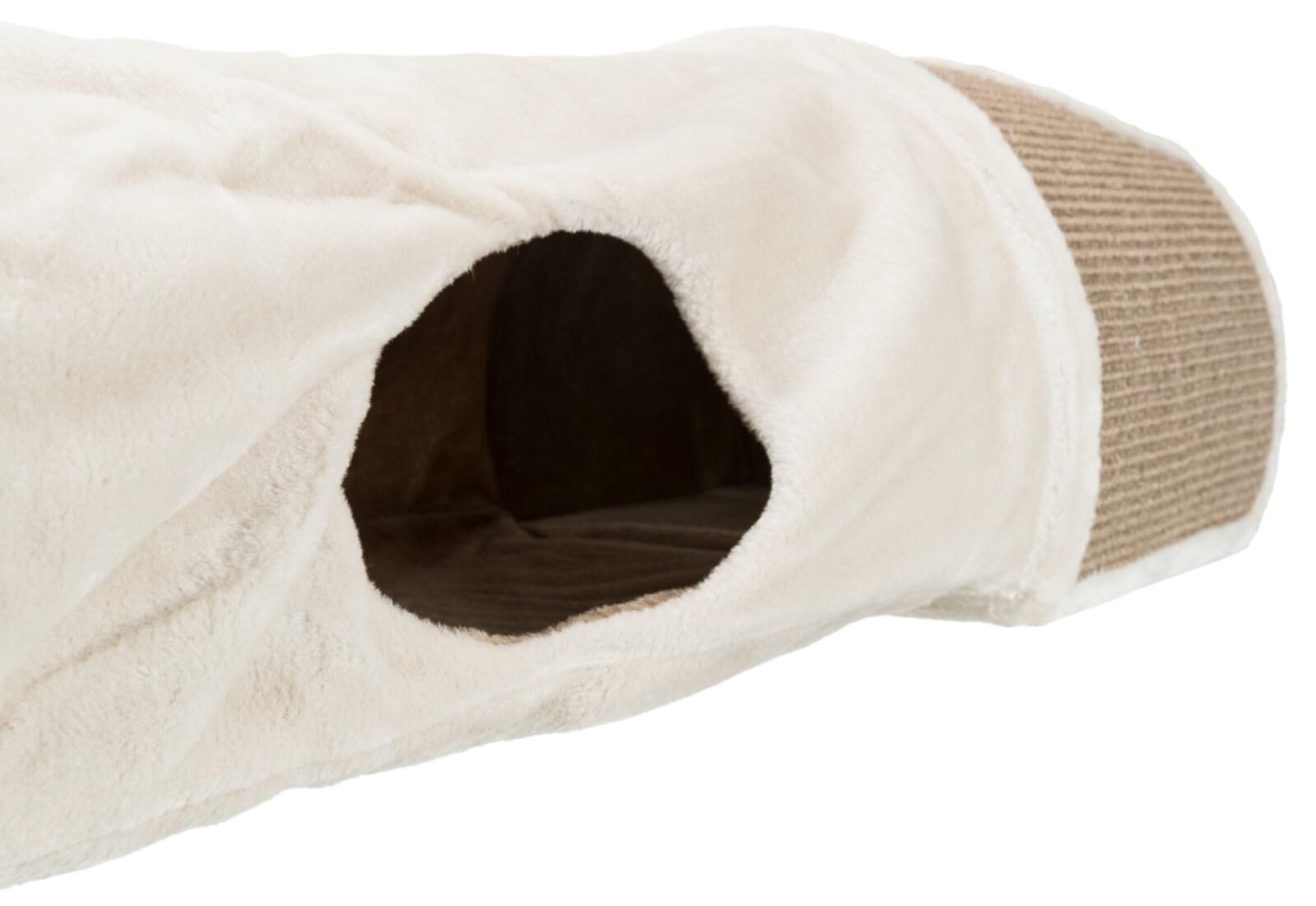 trixie-43004-kratztunnel-f-r-katzen-110-x-30-x-38-cm-lichtgrau-braun-taupe image 2