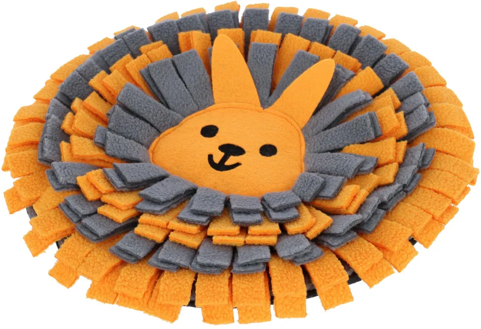 kerbl-pet-schn-ffelteppich-f-r-kaninchen-orange-grau-25-cm-faltbarer-snufflemat image 1