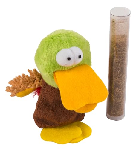 kerbl-katzenspielzeug-ente-9-cm-mit-catnip-tube-bef-llbar image 2
