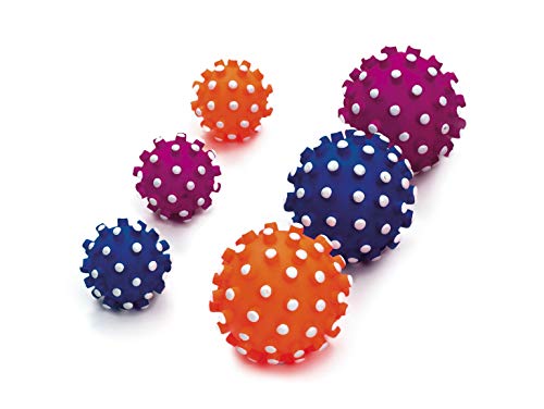 karlie-latex-igelball-9-cm-mit-squeaker-hundespielball-farblich-sortiert image 5