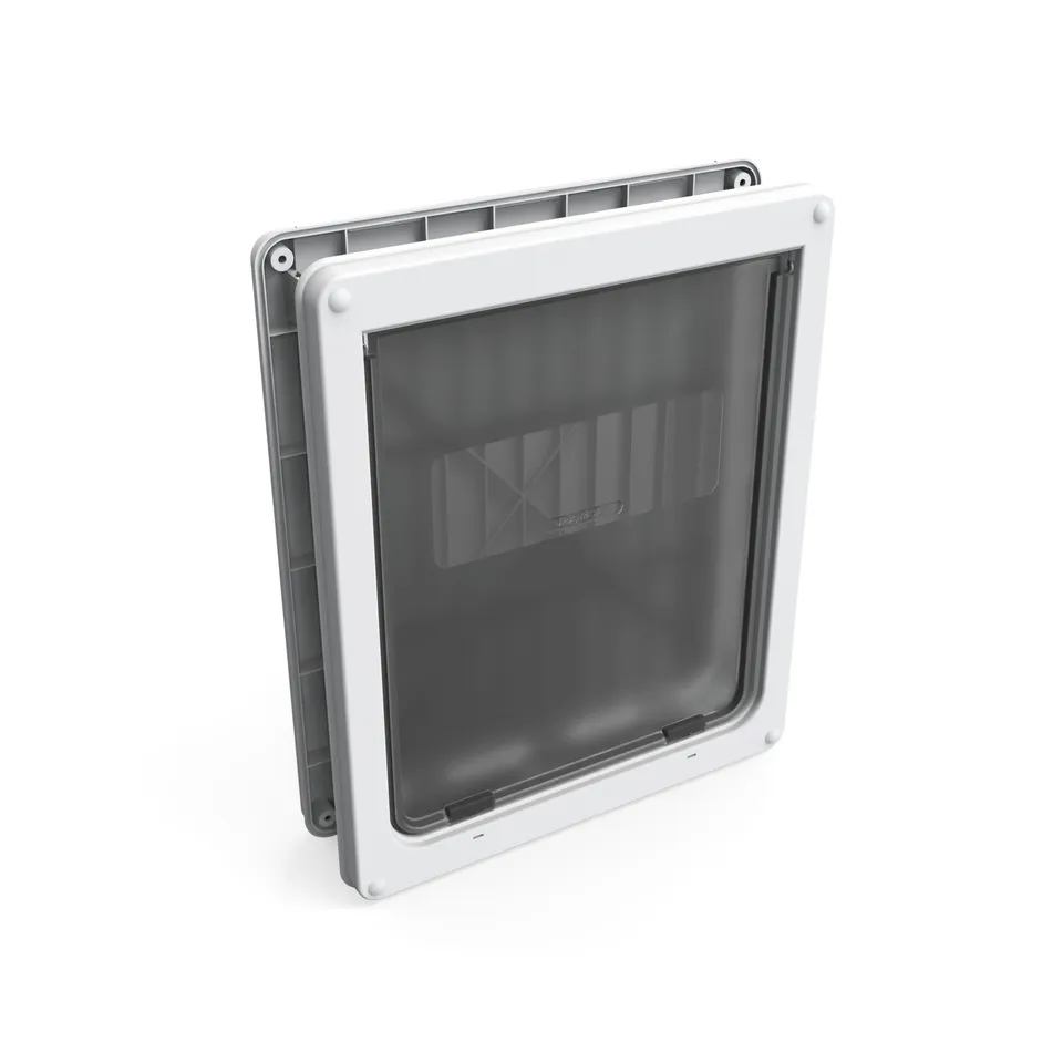 kerbl-dog-mate-216-verriegelbare-hundeklappe-f-r-gro-e-hunde-wei image 1