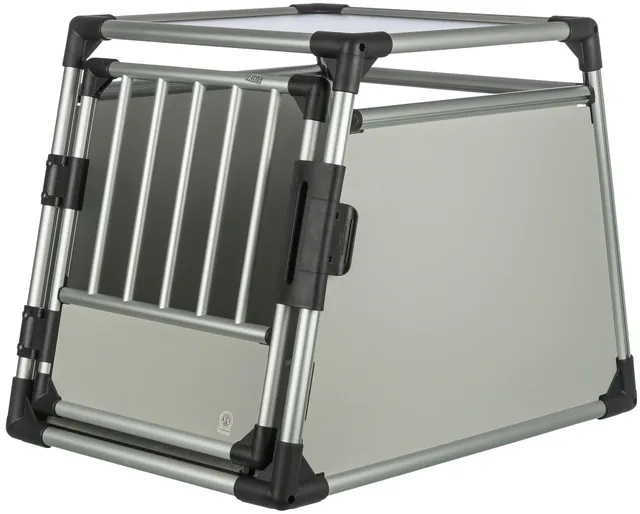 trixie-friends-on-tour-hunde-transportbox-aluminium-m-55-x-62-x-73-cm-silber image 1