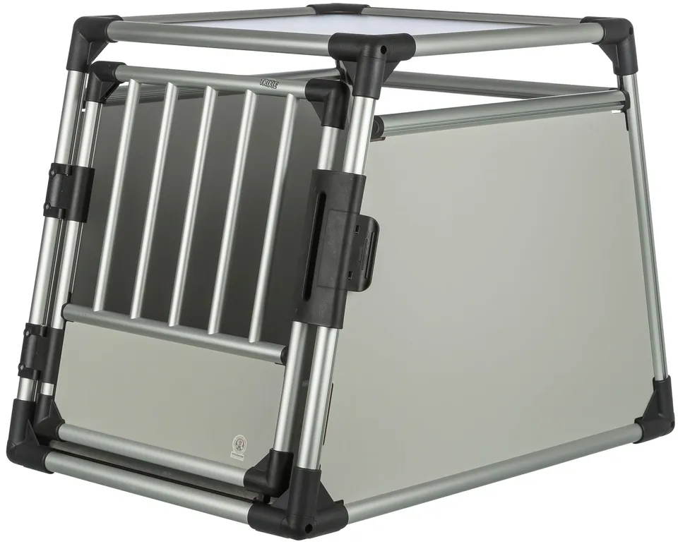 trixie-friends-on-tour-hunde-transportbox-aluminium-m-55-x-62-x-73-cm-silber image 1