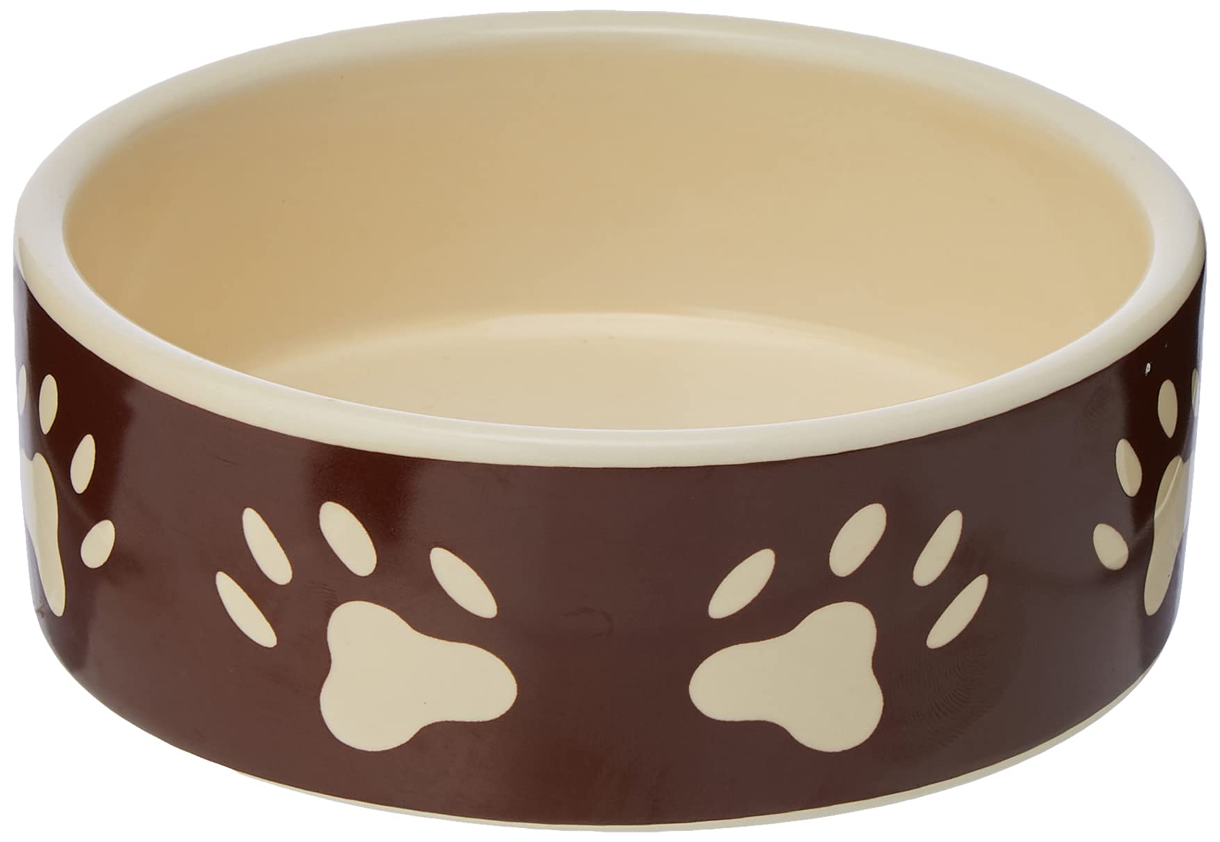 trixie-keramiknapf-mit-pfoten-1-4-l-20-cm-futternapf-braun-oder-taupe image 6