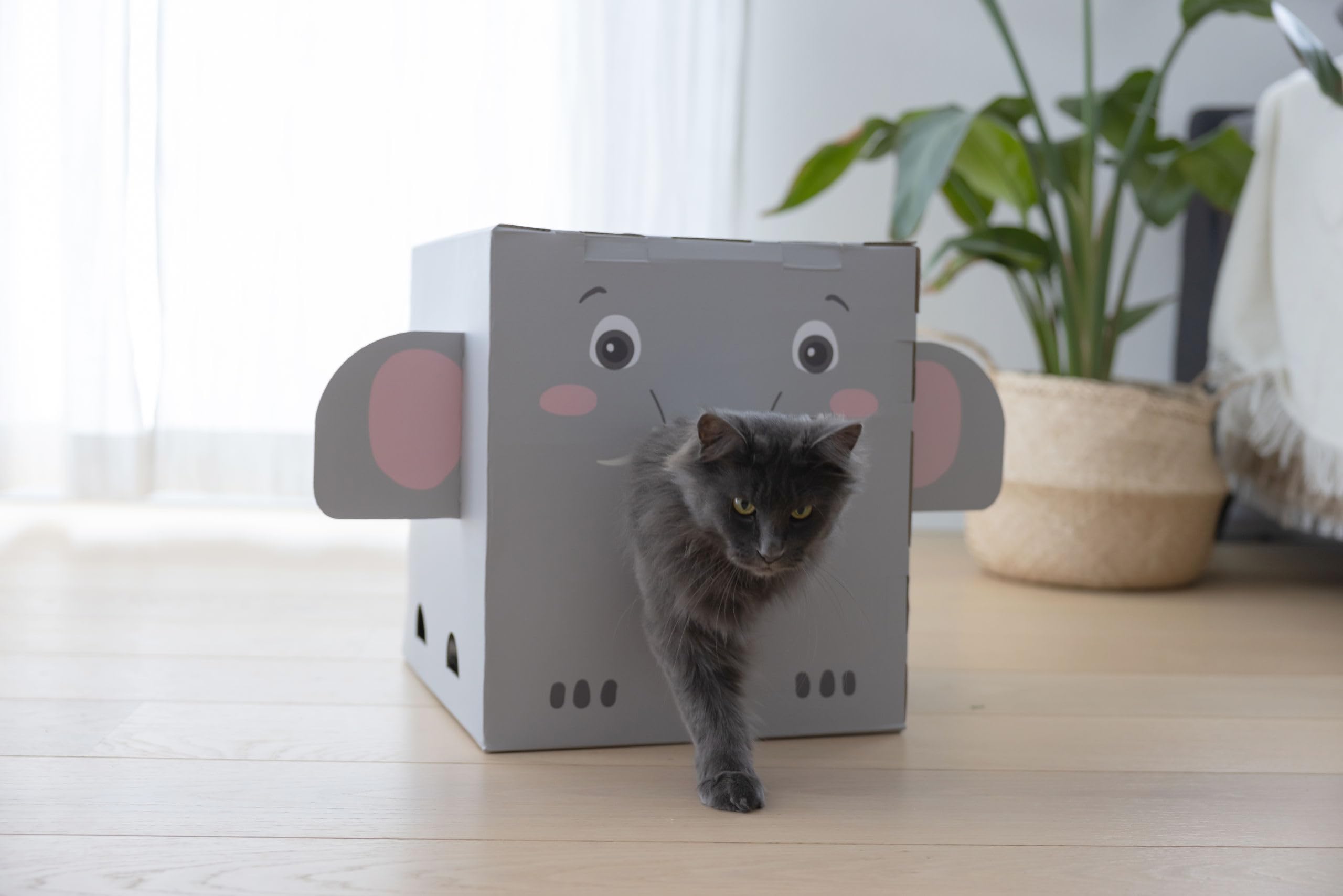 kerbl-pet-katzenkratzhaus-elefant-35x35x39cm-grau image 5