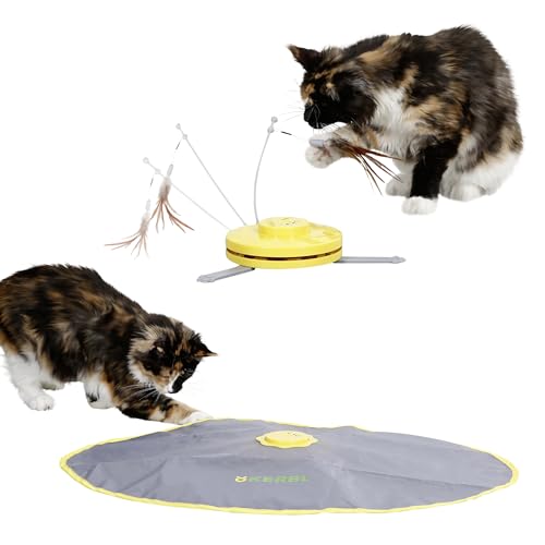 kerbl-pet-catch-the-tailfeather-2-in-1-katzenspielzeug-gelb-grau-70-x-53-x-5-cm image 7