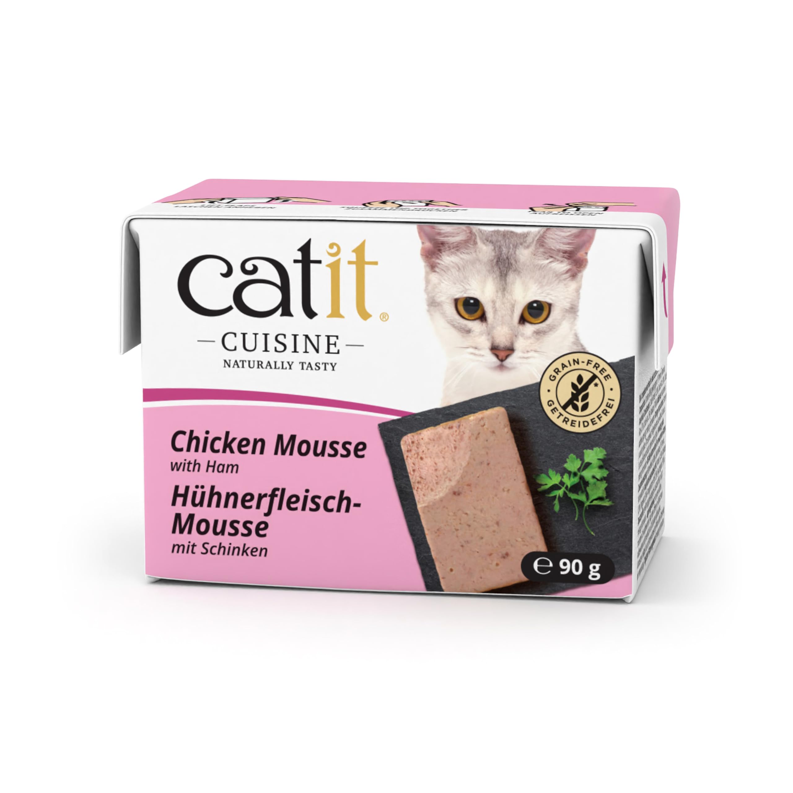 catit-cuisine-mousse-mit-h-hnerfleisch-und-schinken-90-g-getreidefrei image 1