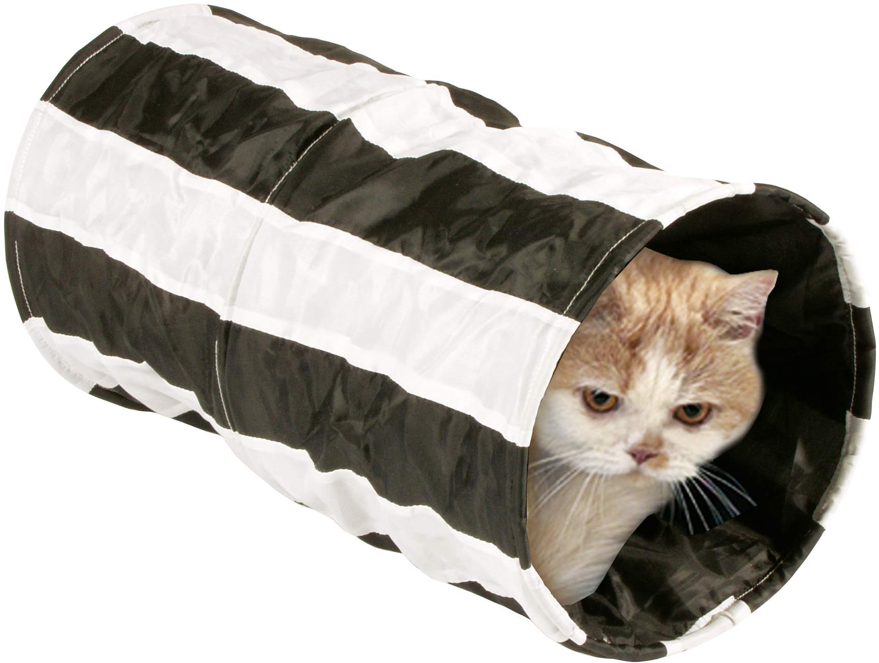 karlie-feline-cruiser-katzentunnel-gestreift-l-50-cm-25-cm-mit-spielball image 2