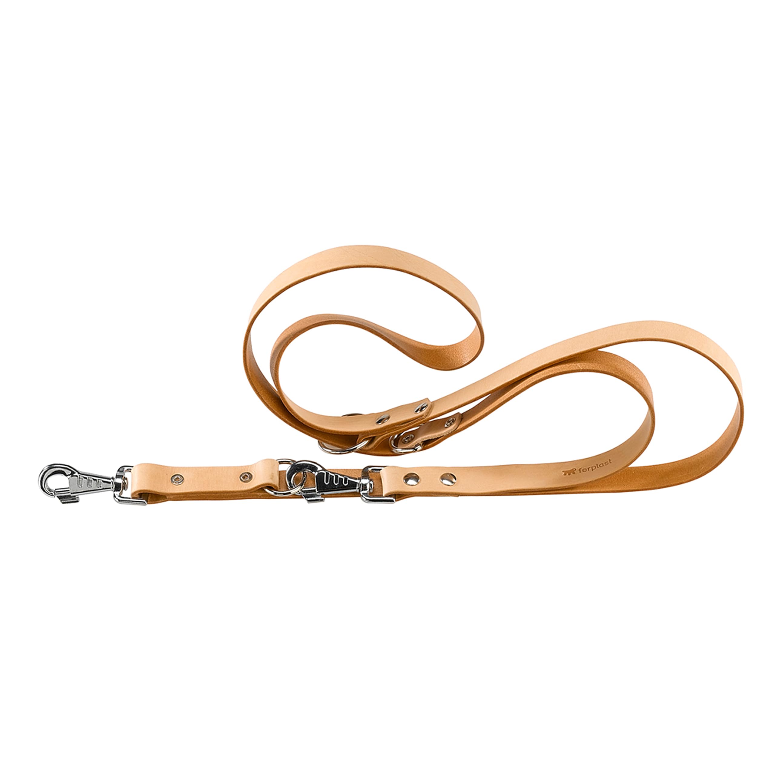 ferplast-natural-ga-trainingsleine-echt-leder-f-r-hunde-mit-verdrehschutz-karabi image 1