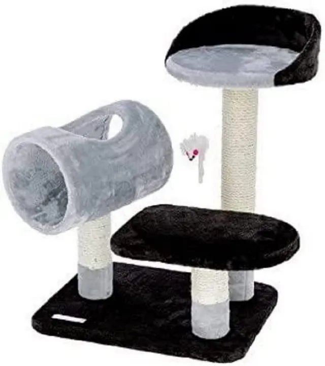 kerbl-pet-kratzbaum-moon-46x36x62-cm-grau-schwarz-f-r-kitten image 1