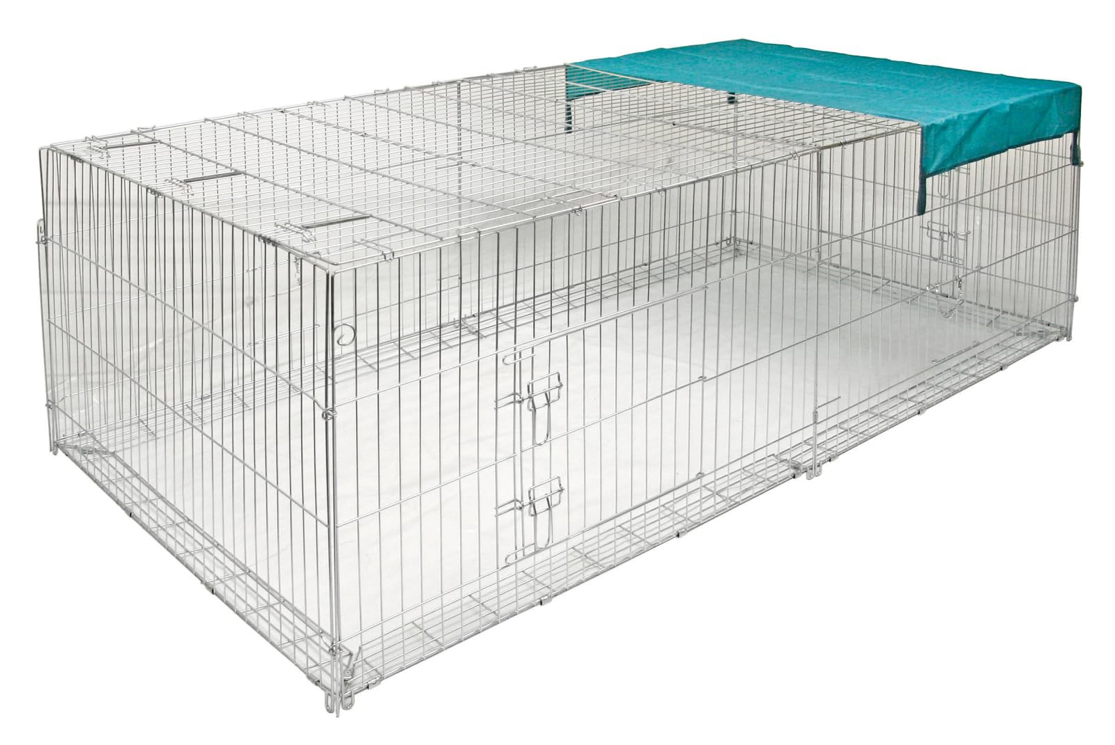 kerbl-pet-freilaufgehege-230x115x70-cm-mit-ausbruchsperre-sonnenschutz-und-4-t-r image 1