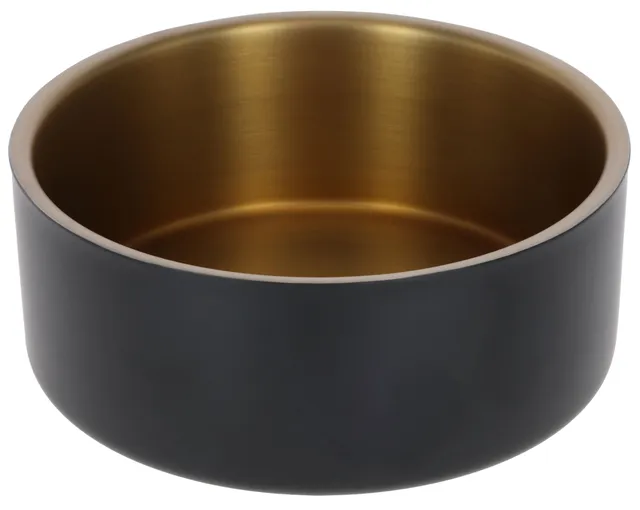 kerbl-pet-edelstahlnapf-golden-1-800-ml-schwarz-gold-20-5-cm-h-he-8-2-cm image 1