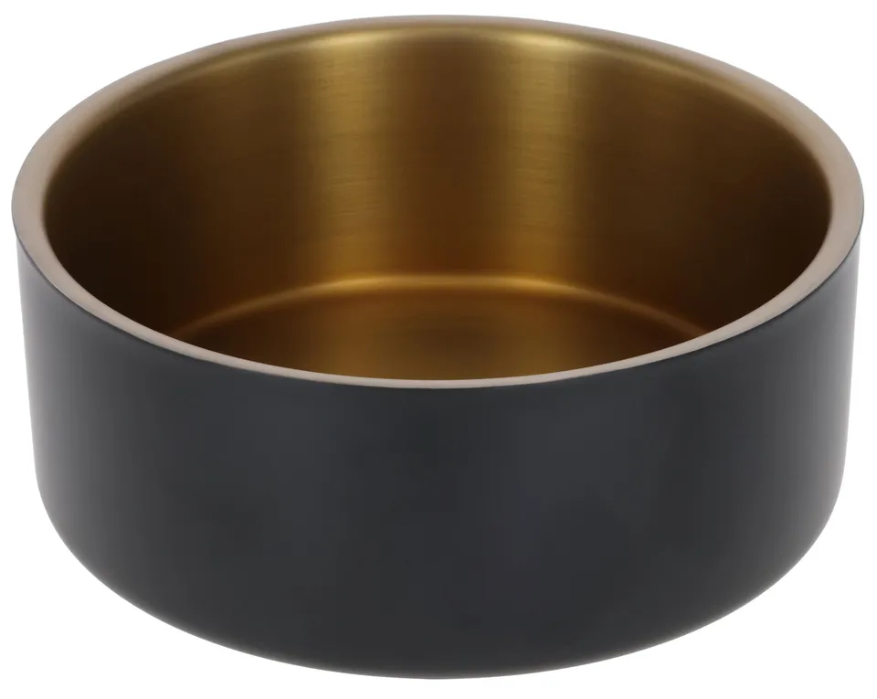 kerbl-pet-edelstahlnapf-golden-1-800-ml-schwarz-gold-20-5-cm-h-he-8-2-cm image 1