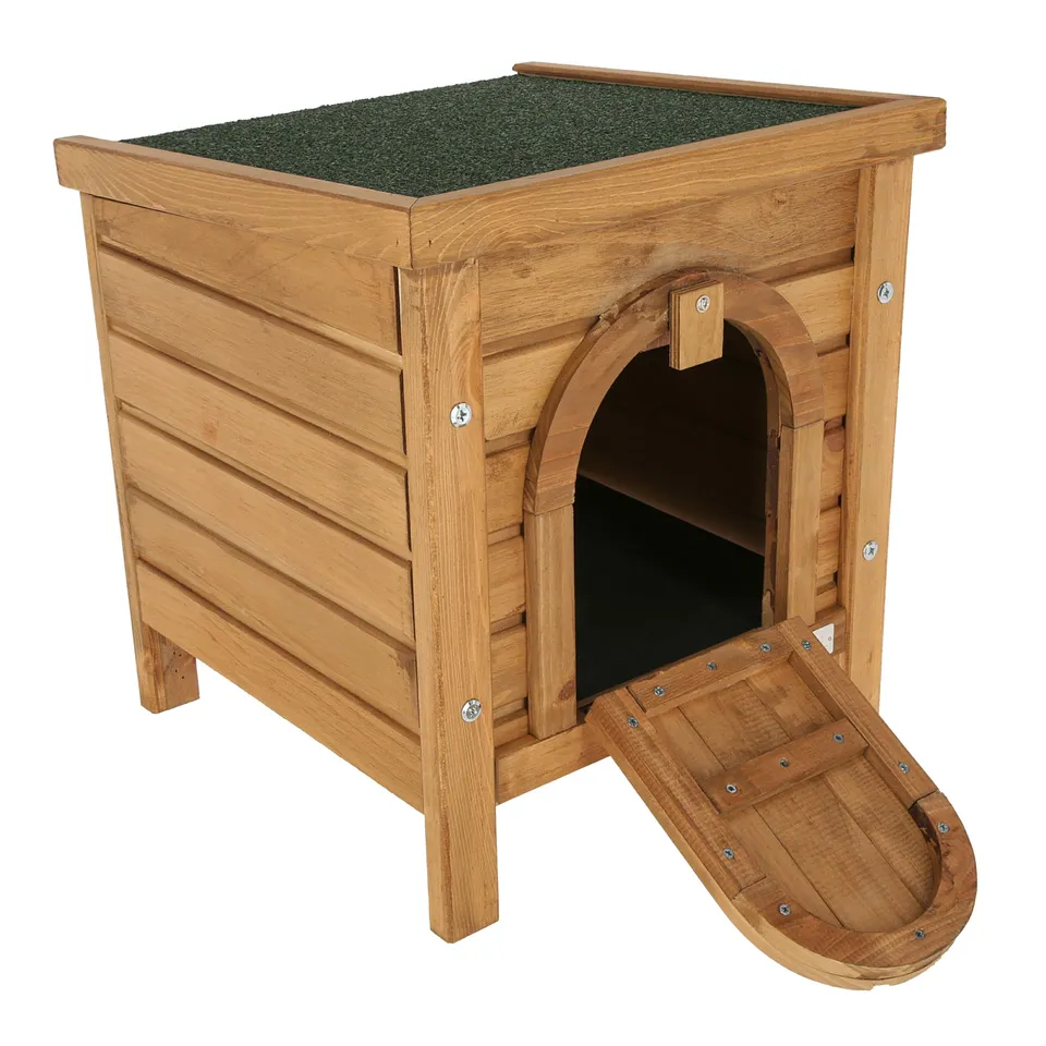 kerbl-pet-outdoor-kleintierhaus-36x36x40-cm-mit-bitumendach image 1