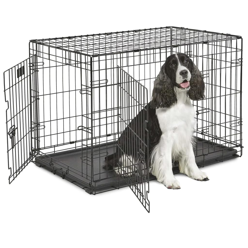 ferplast-dog-inn-90-faltbare-hundebox-metall-schwarz-92-7-x-58-1-x-h-62-5-cm image 2