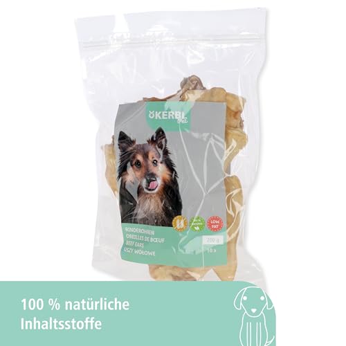 kerbl-pet-rinderohren-kausnack-f-r-hunde-20-st-ck-380-g-fettarm-geruchsarm image 8