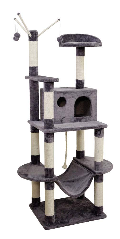 kerbl-pet-kratzbaum-matteo-grau-59x52x180-cm image 1