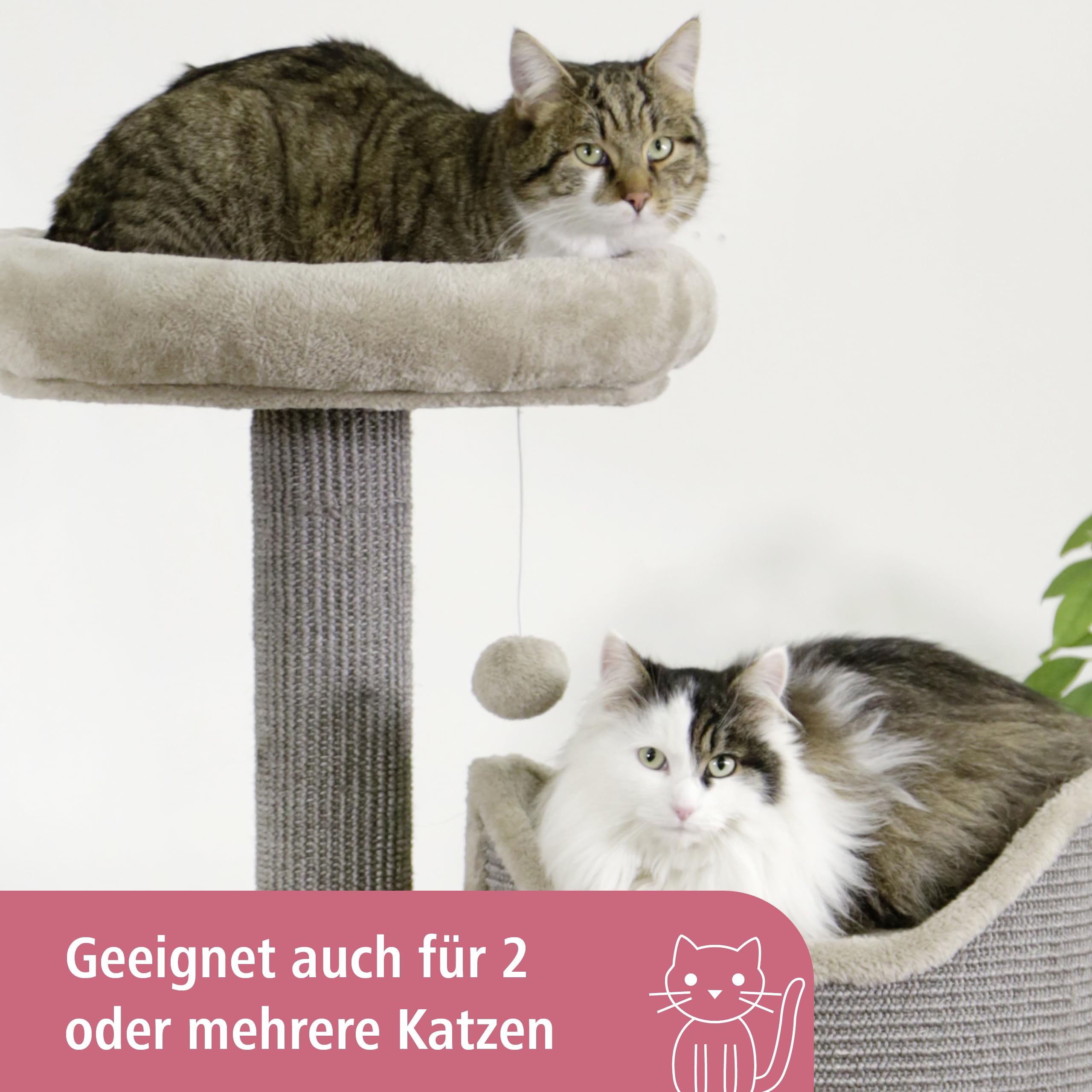 kerbl-pet-kratzbaum-tiana-grau-73-5-x-45-x-130-cm-f-r-mehrere-katzen image 4