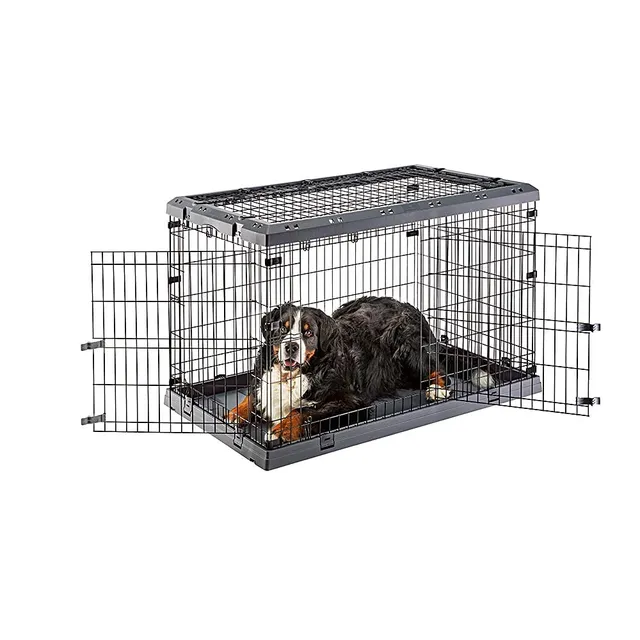 ferplast-superior-120-hundebox-metall-faltbar-118-x-77-x-82-5-cm-mit-trenngitter image 1