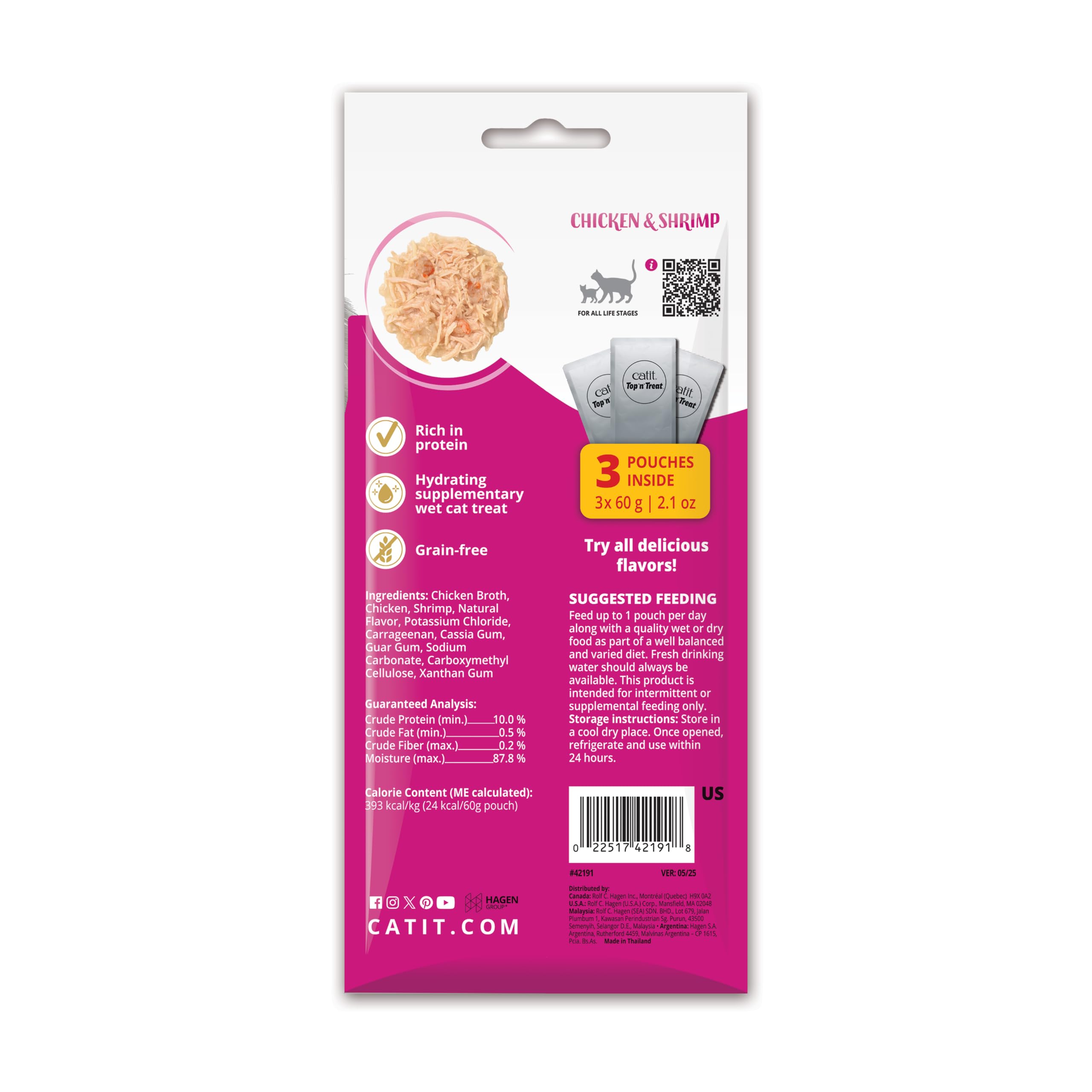 catit-top-n-treat-katzenfutter-topping-huhn-garnelen-3x60g image 2