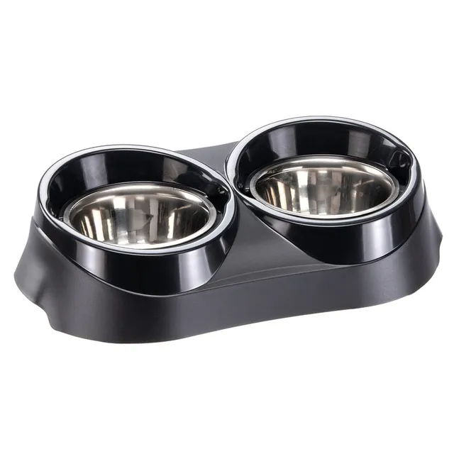 ferplast-duo-feed-doppelnapf-mit-2-edelstahlschalen-1-7-liter image 1