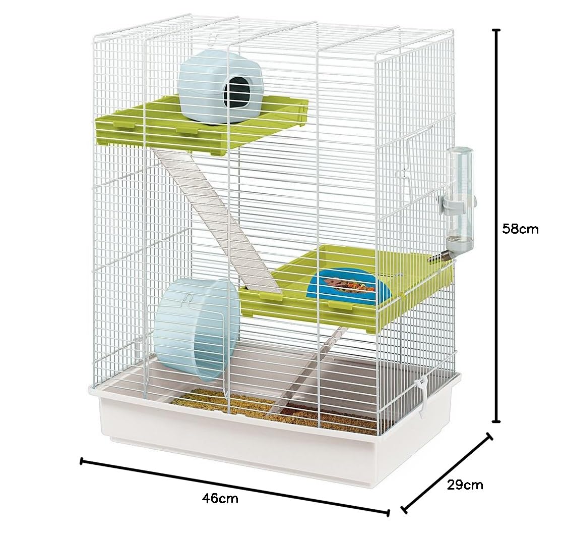 ferplast-hamster-tris-nagerk-fig-hamsterk-fig-3-etagen-mit-rampen-und-zubeh-r-46 image 2