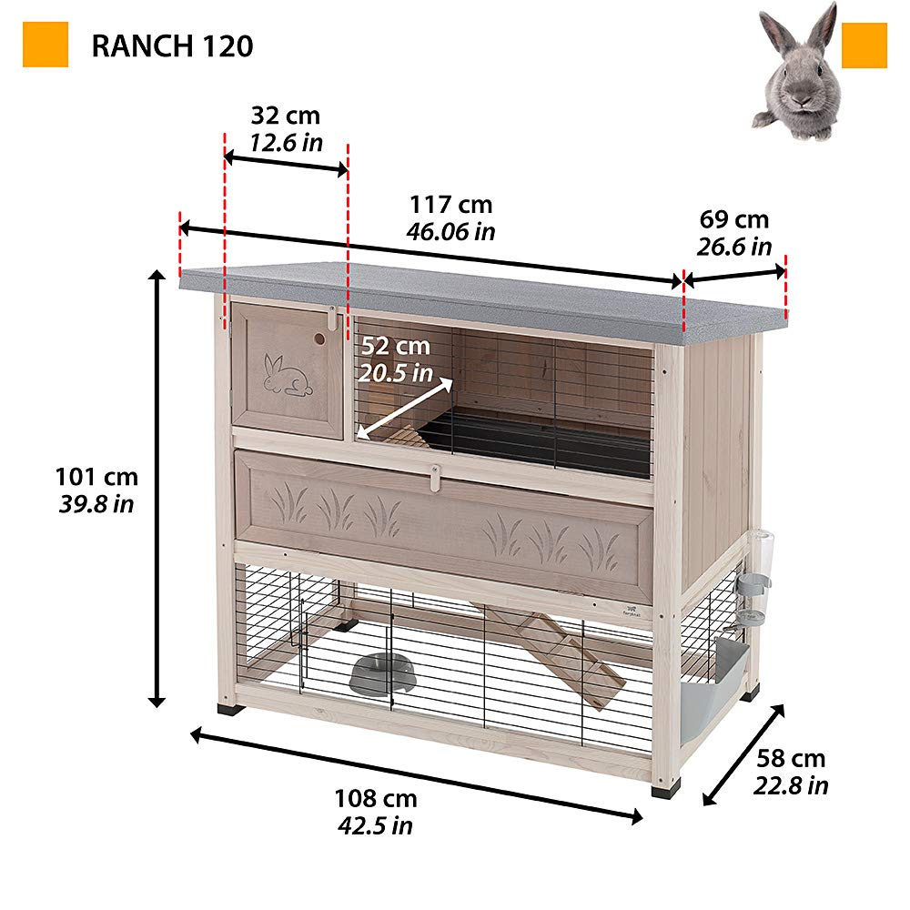 ferplast-ranch-120-kaninchenstall-aus-fsc-holz-f-r-au-en-115-x-67-x-101-cm image 2