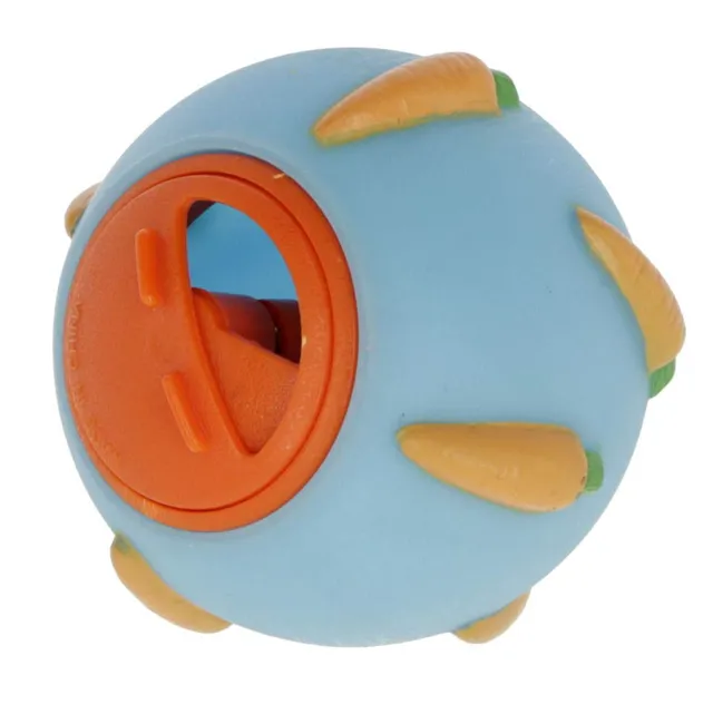 kerbl-pet-snackball-futterball-7-cm-blau-orange-f-r-kaninchen-und-nager image 1