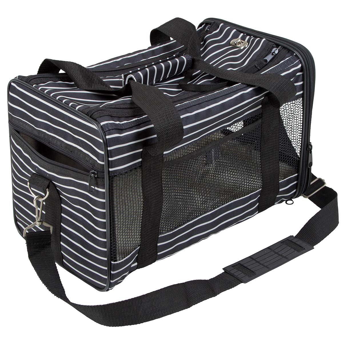 kerbl-pet-tragetasche-cuba-40x26x28-cm-schwarz-wei-hundetragetasche-polyester image 2