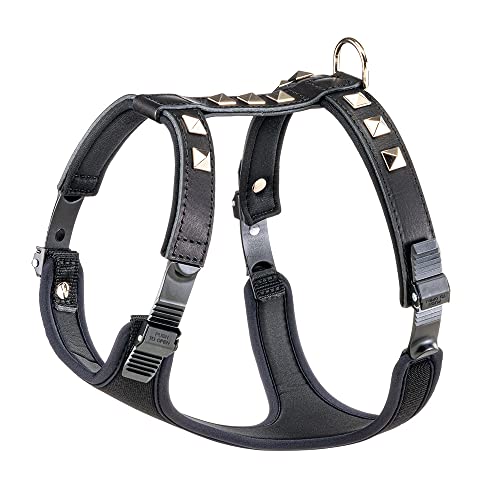 ferplast-giotto-luxor-hundegeschirr-medium-beige-echtleder-mit-nieten image 6