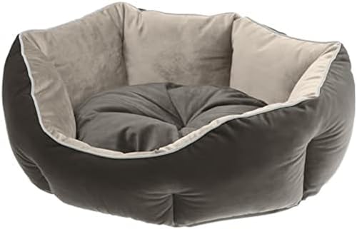 ferplast-queen-45-hunde-und-katzenbett-aus-samt-grau-44-x-40-x-h-16-cm image 3