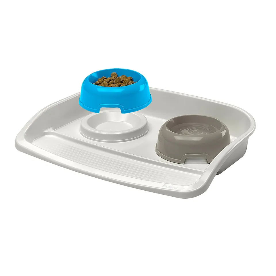 ferplast-lindo-maxi-futtertablett-mit-2-n-pfen-grau image 1