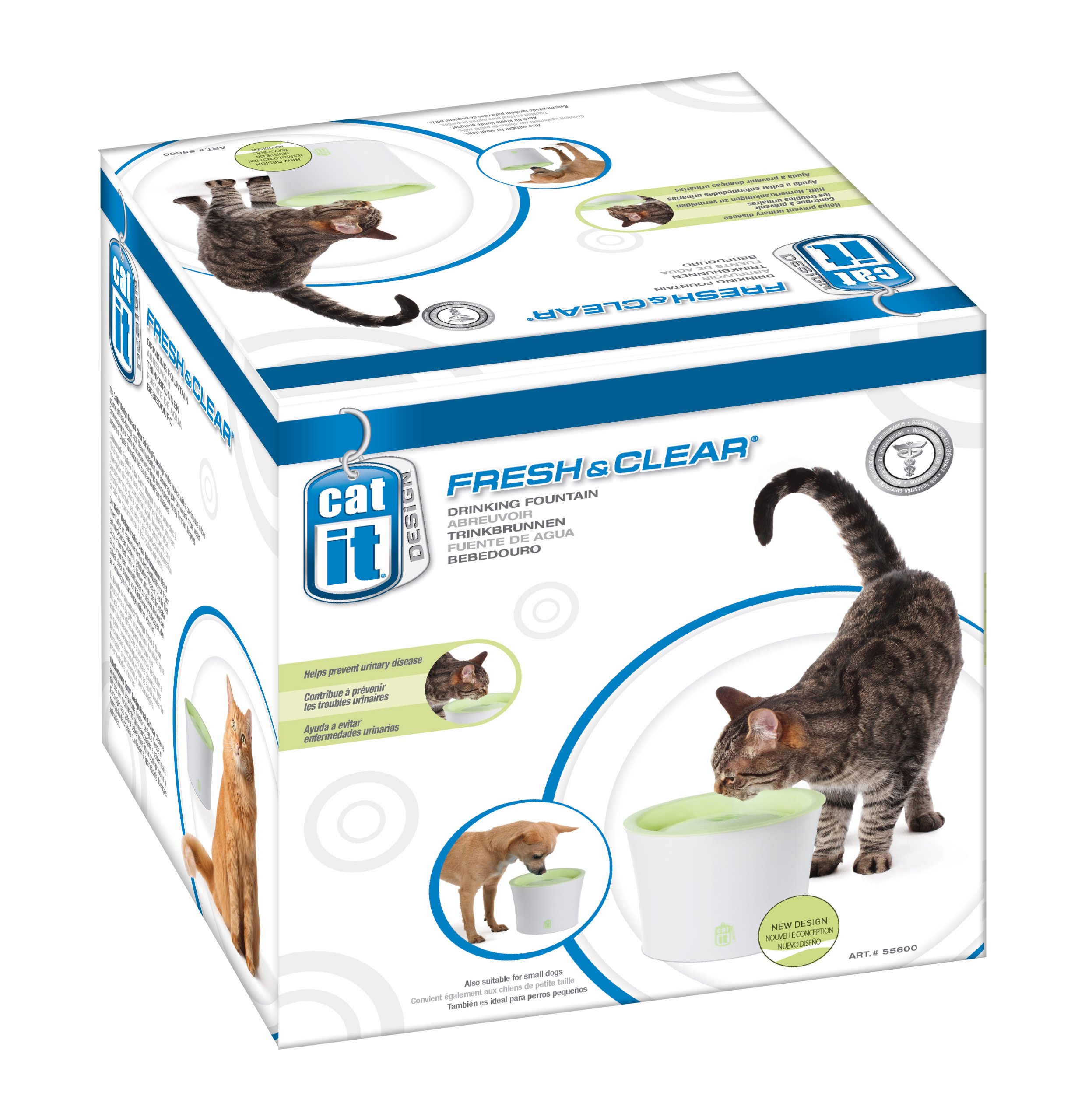 catit-trinkbrunnen-f-r-katzen-3l-gr-n-wei-filter-trinkbrunnen image 4