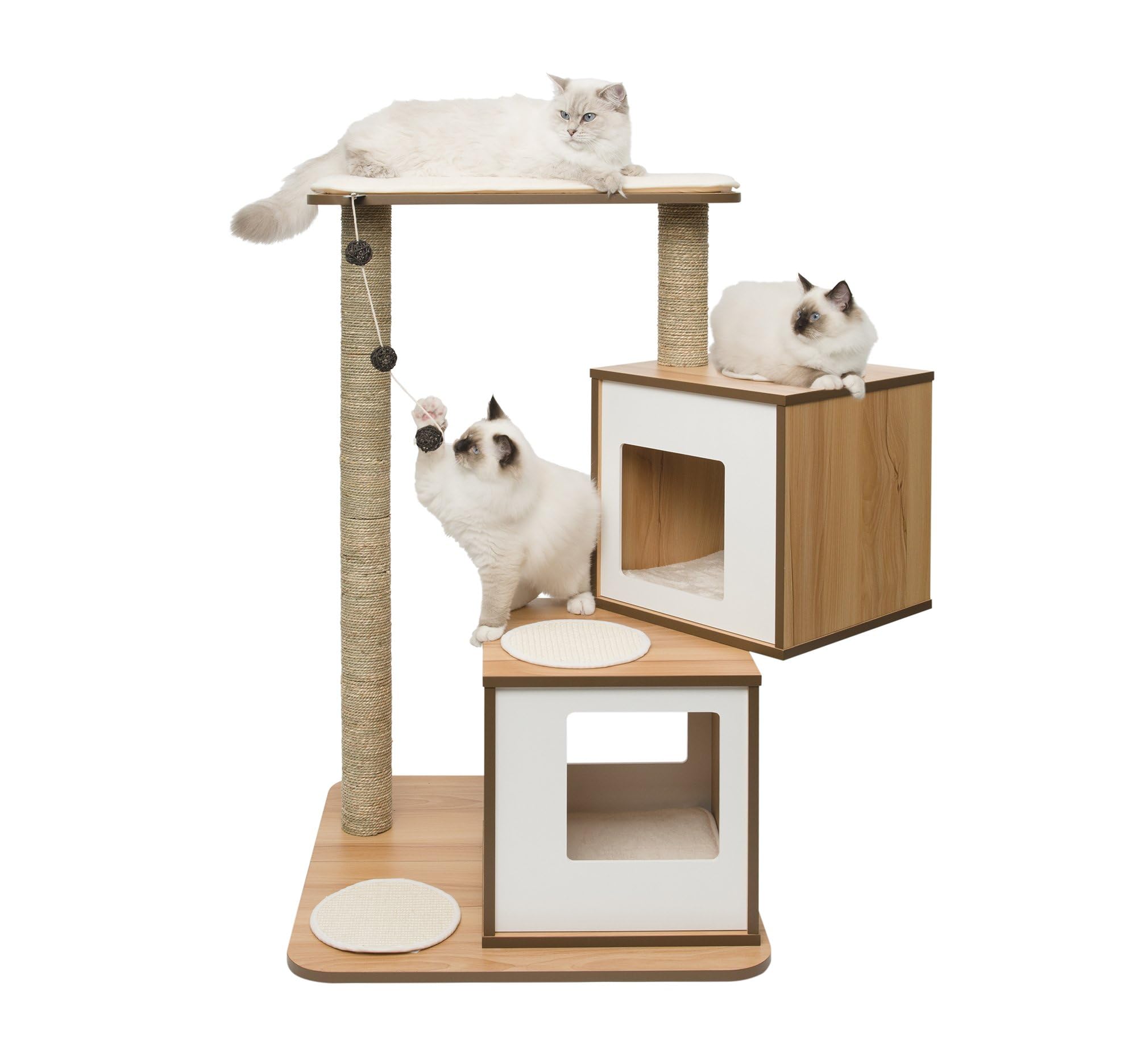 catit-vesper-double-52048-katzenm-bel-walnuss-zwei-kubus-h-hlen-mit-plattform image 3