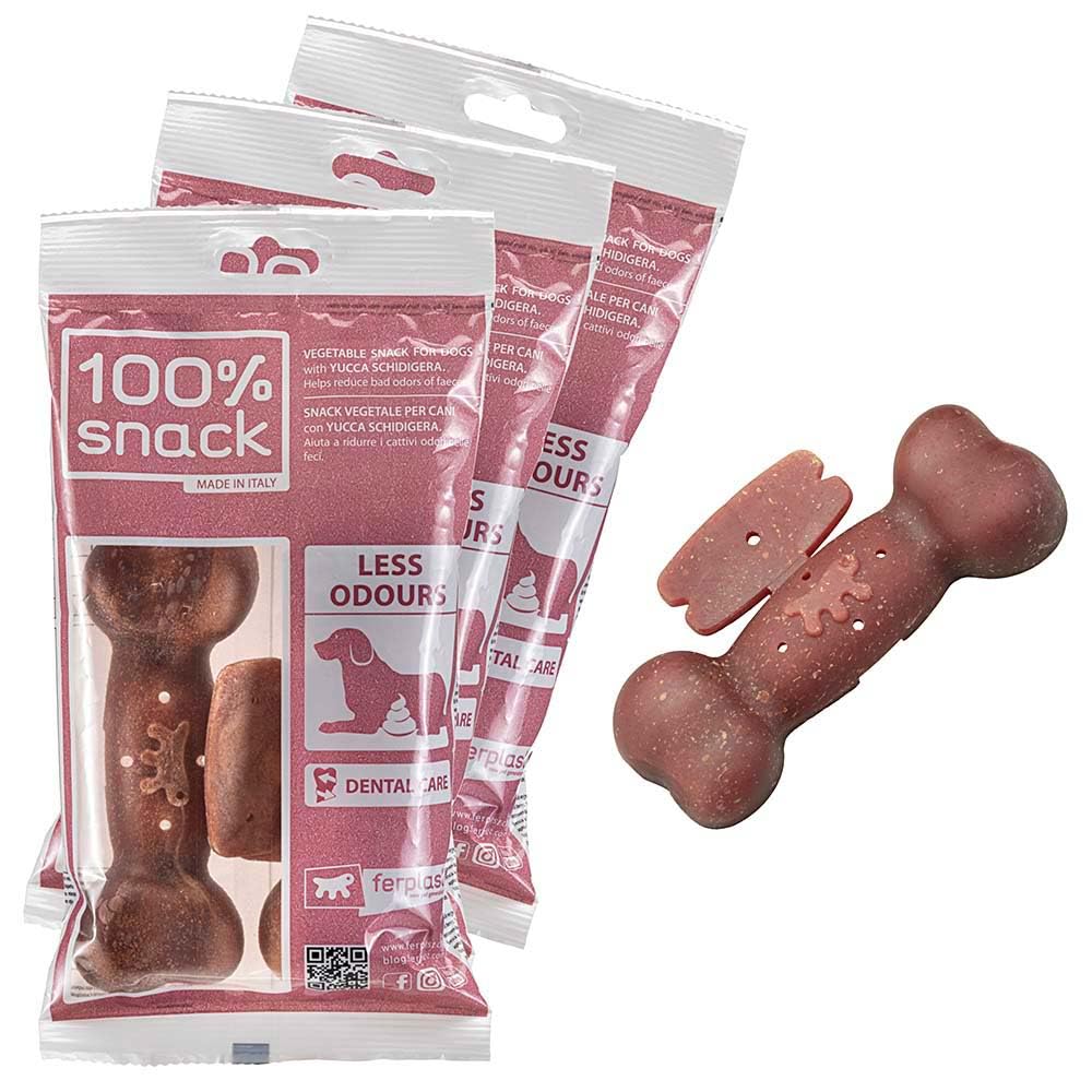ferplast-100-snack-nat-rlicher-hundesnack-gro-e-gr-e-kit-3-x-420-g-mundhygiene image 1