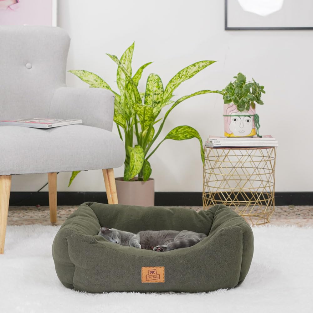 ferplast-coccolo-50-hundesofa-katzenbett-microfleece-grau-55x45xh20-cm image 2